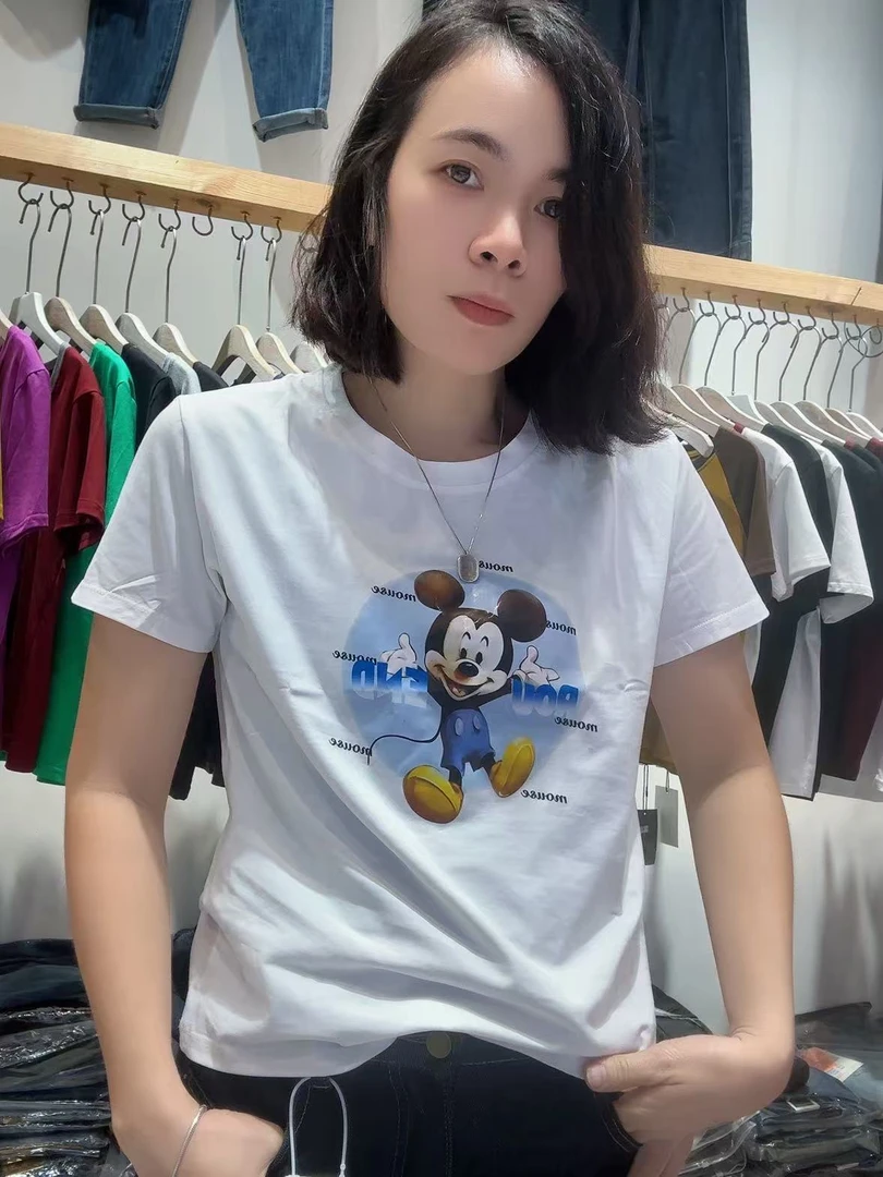 时尚潮流百搭印花短袖女装上衣T恤505