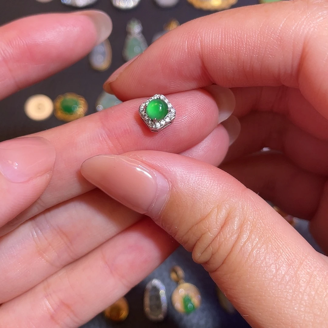 翡翠银S925镶嵌颈饰