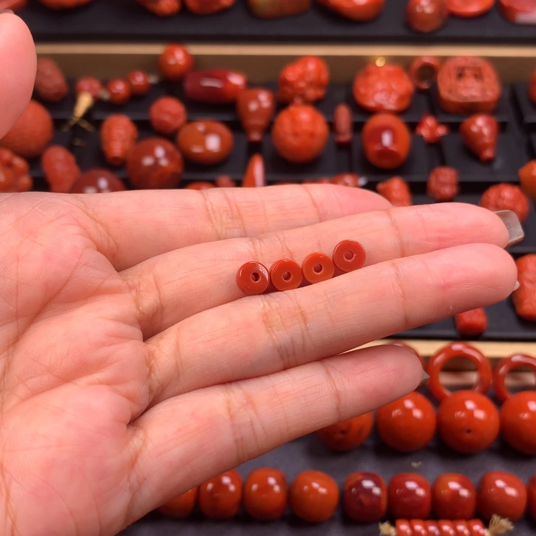 未镶嵌直切隔片6mm南红玛瑙小**小