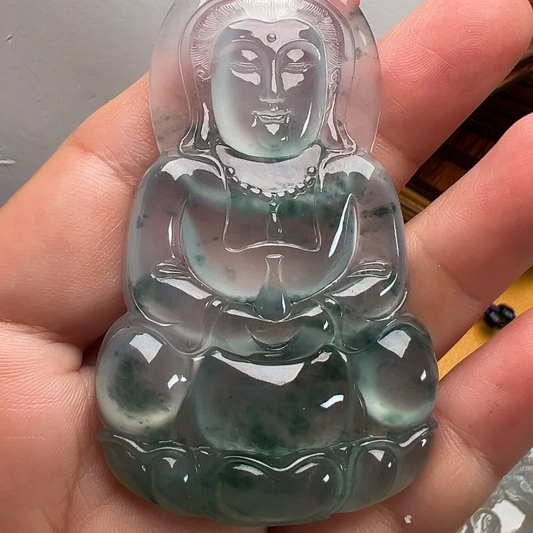 翡翠未镶嵌颈饰高冰观音