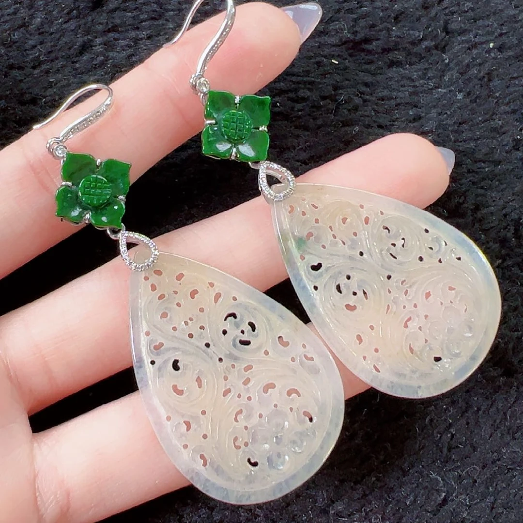 翡翠耳饰18K金镶嵌【新年福利价】签收后24小时鉴赏期