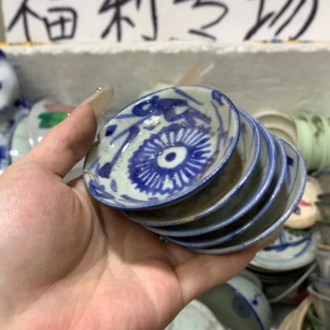 陶瓷夏***法民俗老物件瓷器