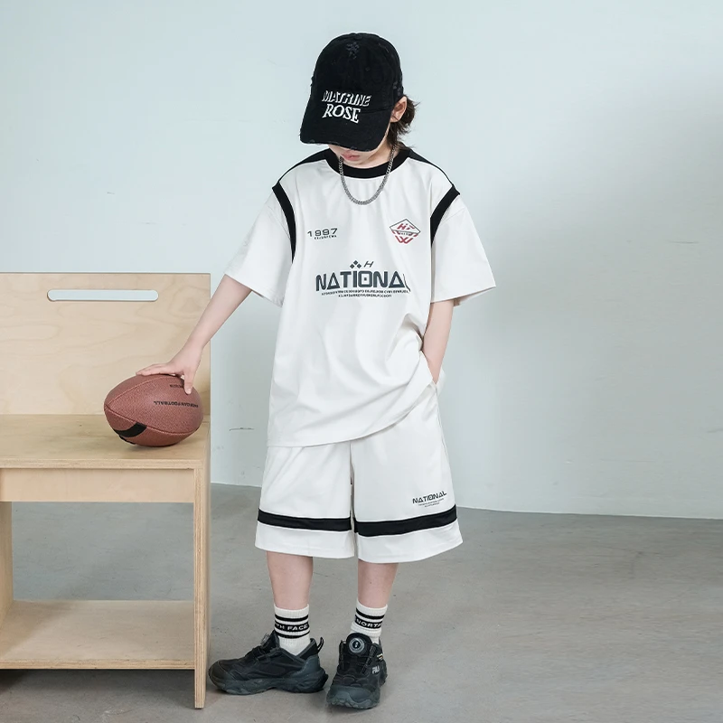 男童夏装套装2025新款大童儿童装男孩夏季薄款夏款运动短袖两件套