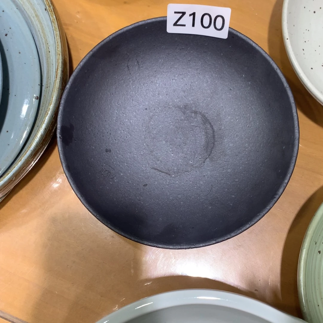 陶景德镇粗陶复古盘碗微瑕