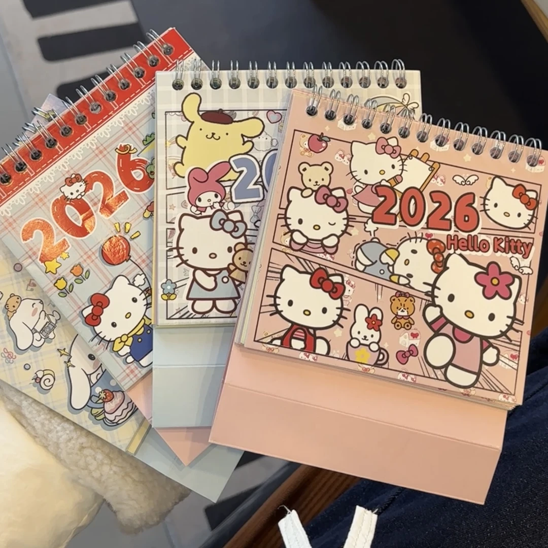动漫风格2026年新款KT台历桌面摆件高颜值日历卡通可爱ins风高颜