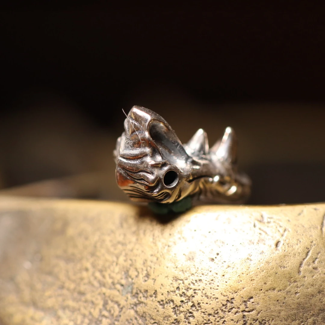 925银银制品 文玩讲道理-戒银饰三通ylp 银饰