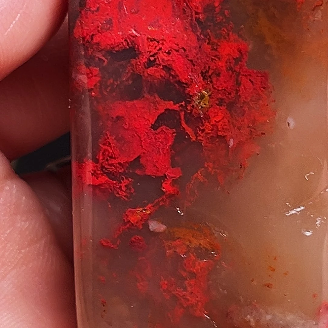 巴林石印石笙****）鸡血石扁章