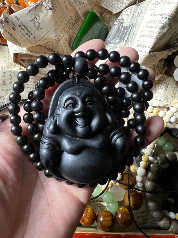 【闪购商品】大弥勒佛翳珀（琥珀）带方木盒