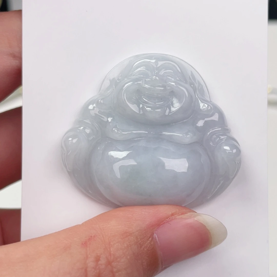 翡翠未镶嵌颈饰佛公