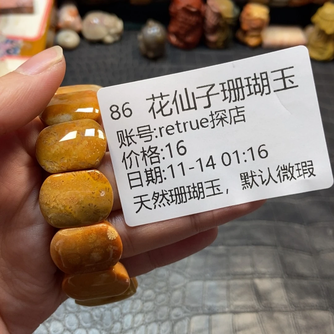 r***店硅化珊瑚（珊瑚玉）未镶嵌珠宝半成品86