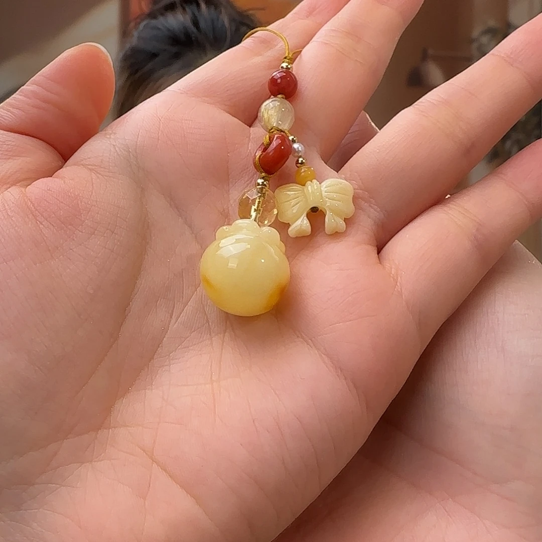 蜜蜡未镶嵌吊坠(赠链)