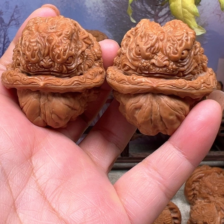 核桃把件蛤蟆头龙蟾