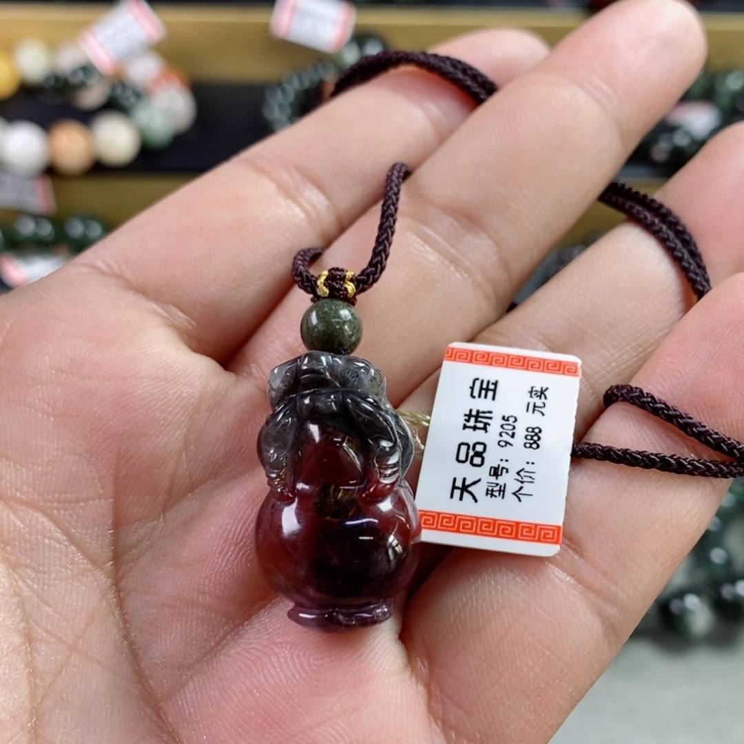 水晶手串未镶嵌口**猫极光貔貅9205