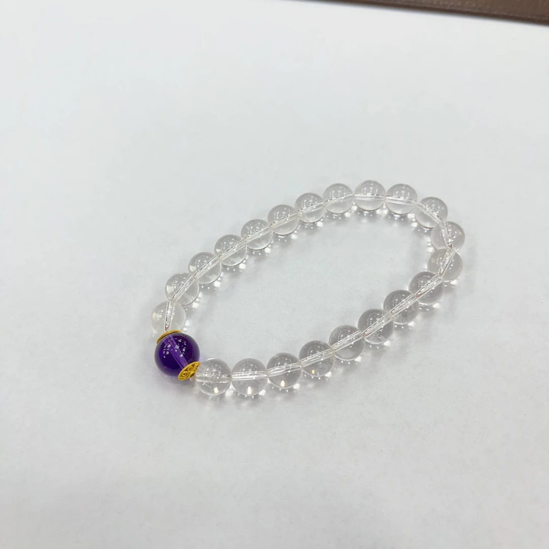 天然白水晶手串约8mm多样性拍一发一jj