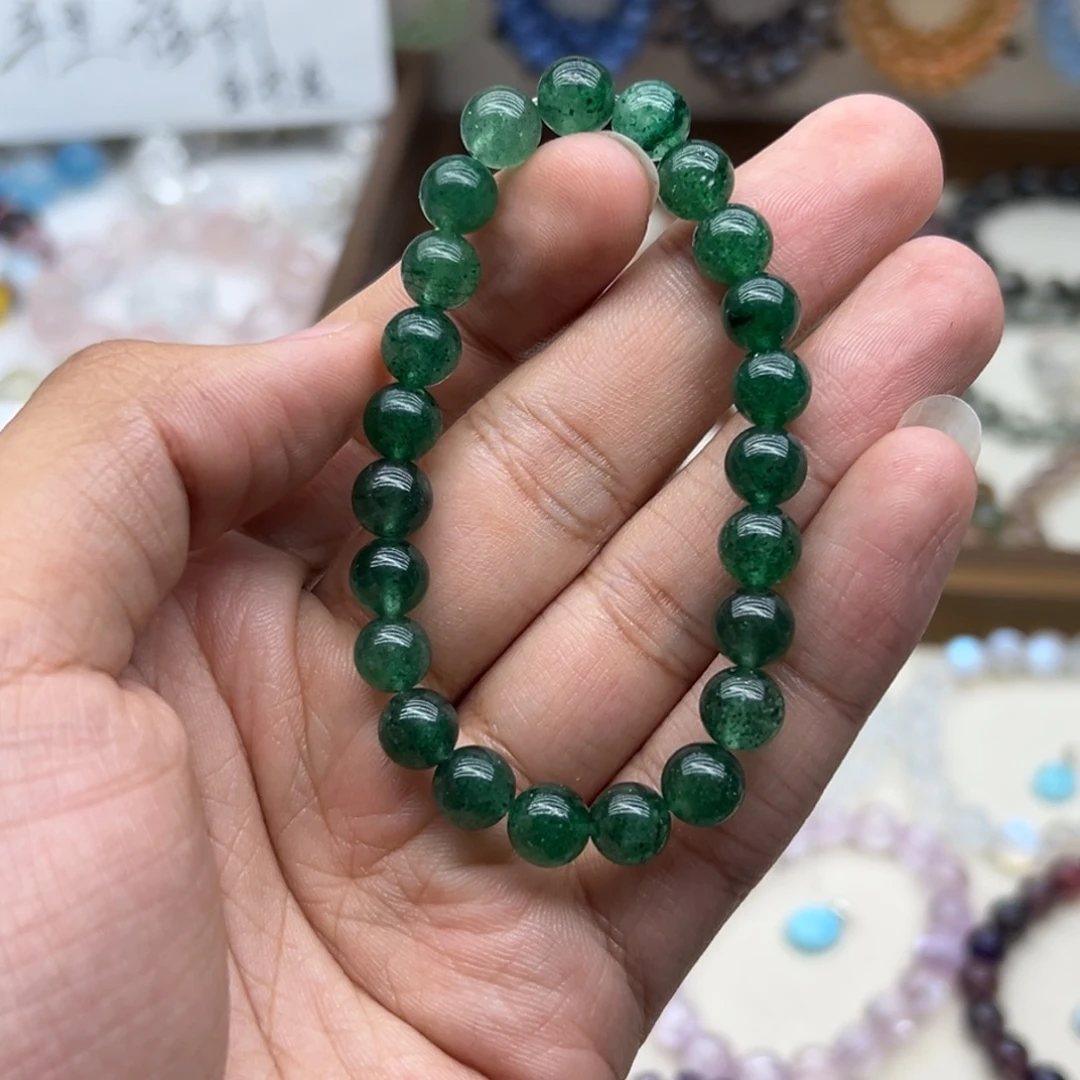 未镶嵌水晶手链8咪祖母绿绿草莓