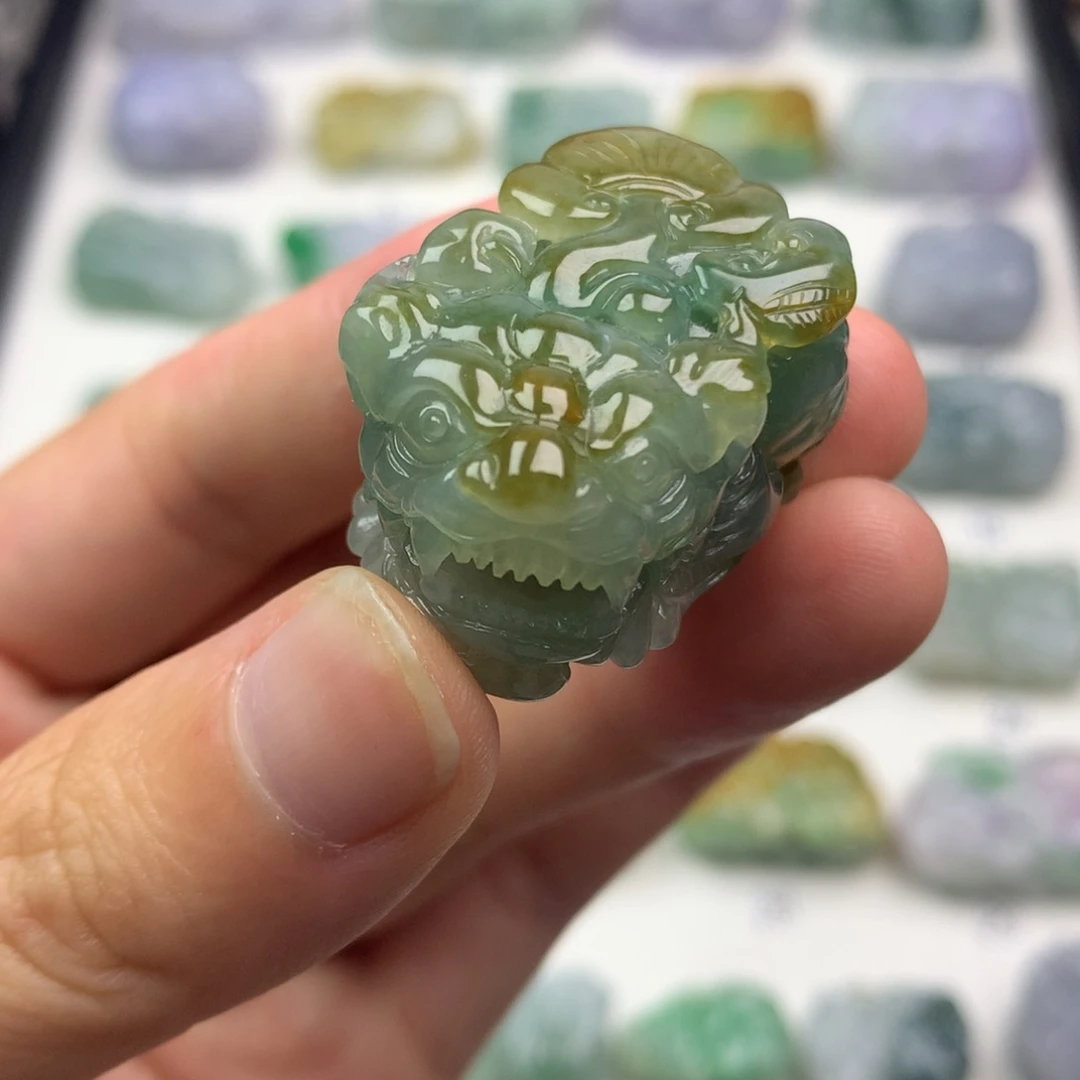 翡翠未镶嵌吊坠(不含链)天然缅甸翡翠貔貅吊坠
