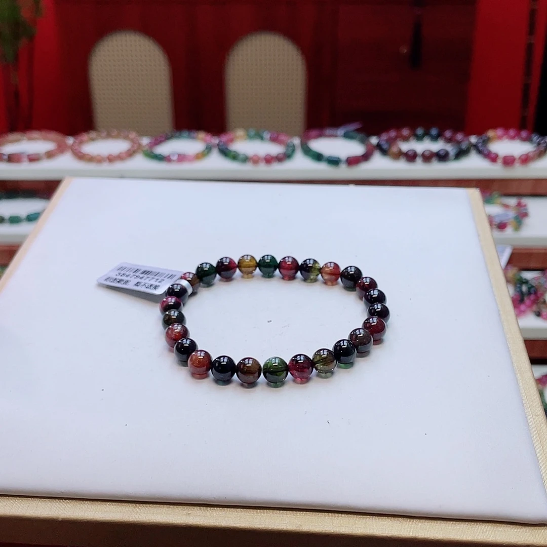 碧玺未镶嵌手串多样性发其一