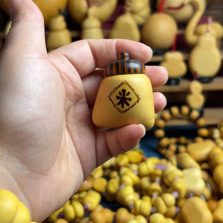S***莣木天然葫芦镶口米袋子