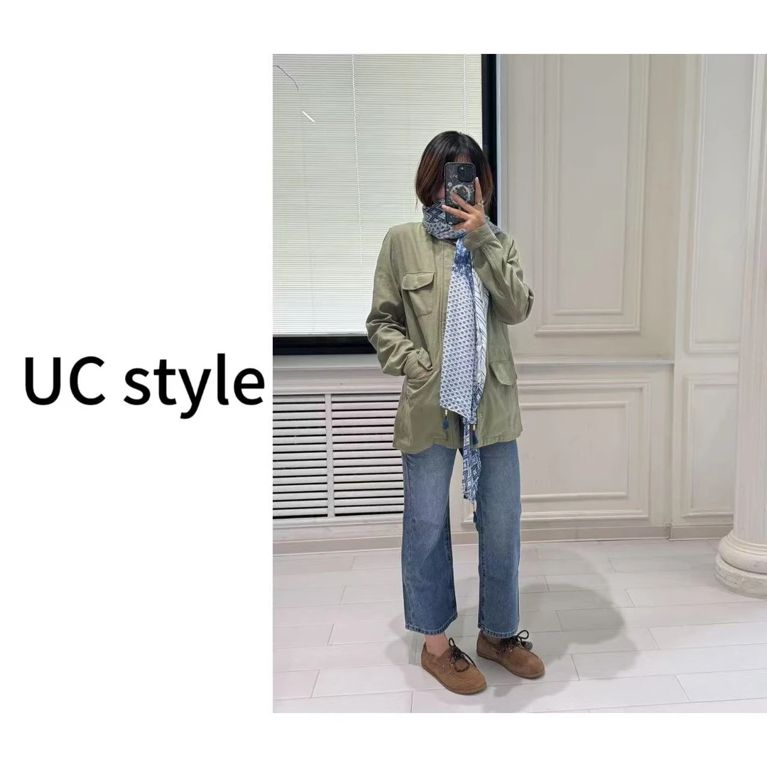 【UCSTYLE】A8883旅行者‘休闲立领多口袋工装外套主播穿S码
