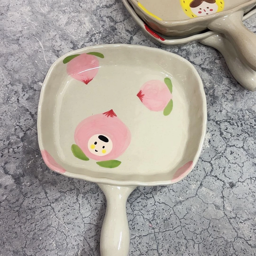 棉麻正单一个手柄桃