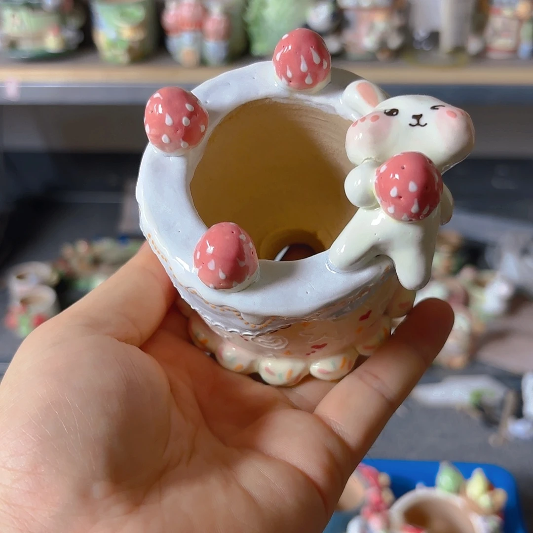 老梧家的手工陶瓷多肉花盆