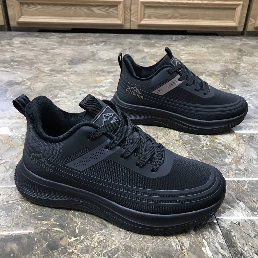 男士秋冬加绒保暖户外韩版潮流时尚百搭休闲运动男鞋【有单有棉】