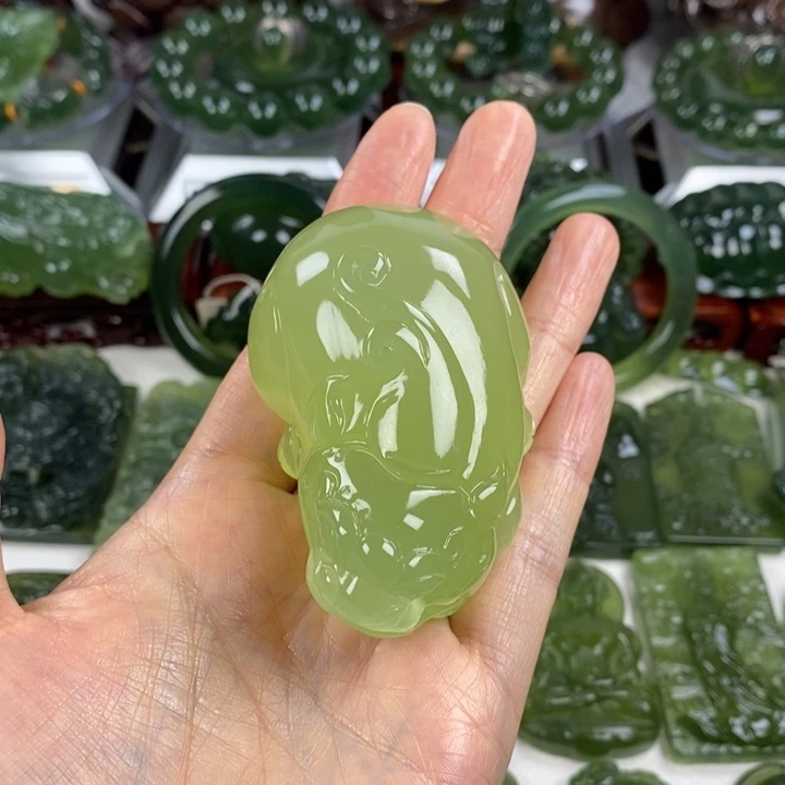 又***又岫玉未镶嵌手把件手把件