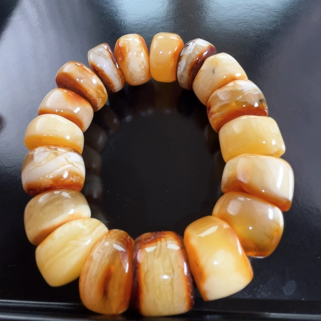 琥珀手链未镶嵌安****市蜜蜡手串