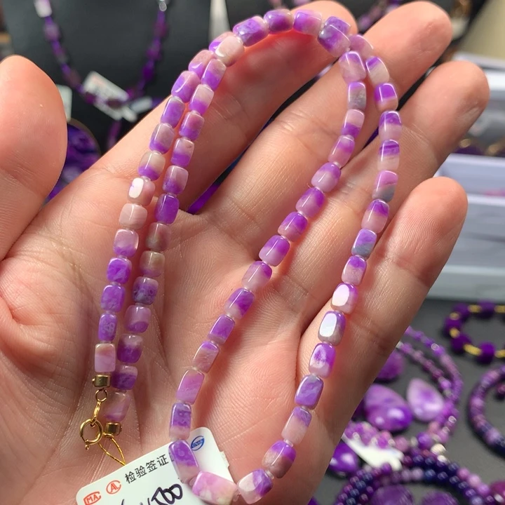 苏纪石（舒俱来）18K金镶嵌项链