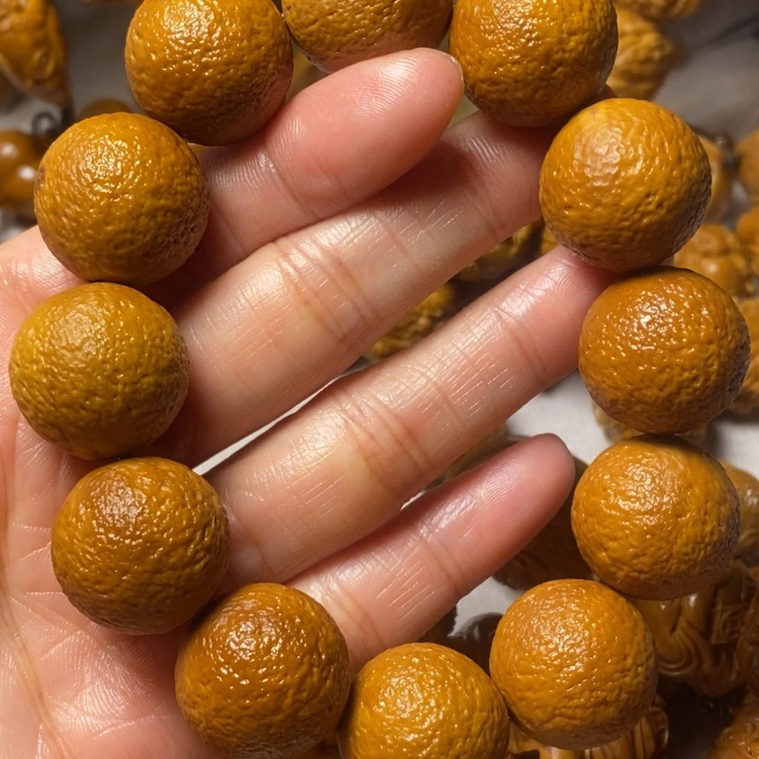橄榄核手串/手链橘子皮光珠
