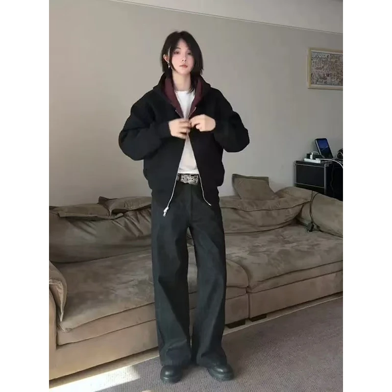 0558 美式牛仔裤男女牛王夏季宽松休闲裤子高级感