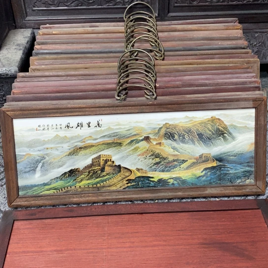 瓷片53*21 景德镇瓷板画柴窑烧制