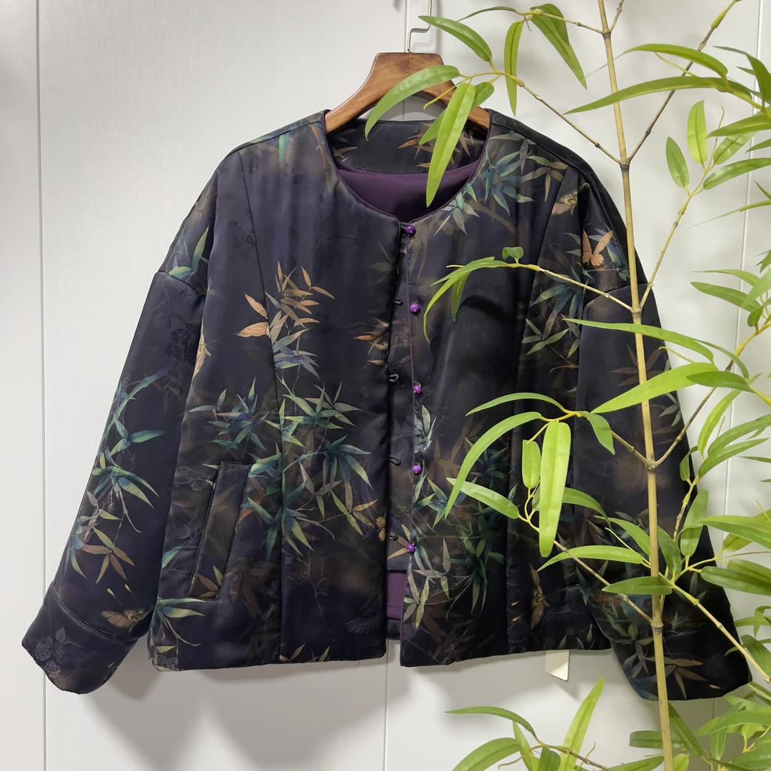 青娘子香云纱高端加厚冬季穿搭棉服241798