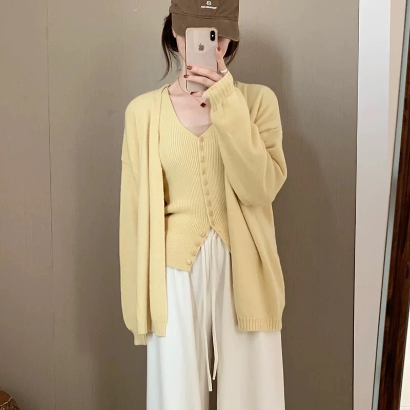 【现货】【原版正版】甜美气质两件套毛衣免穿搭时尚高级感针织衫套装