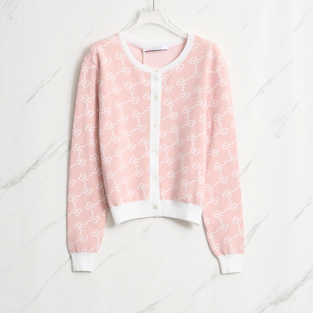 全新未使用/Rokh女士Logo图案针织开衫/RZGU00011