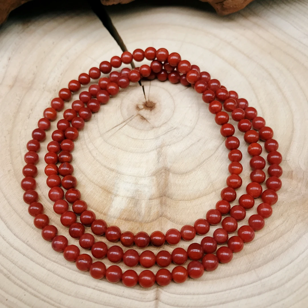 【领源】南红瓦西牛血火焰纹多圈5mm（多样式发其一）