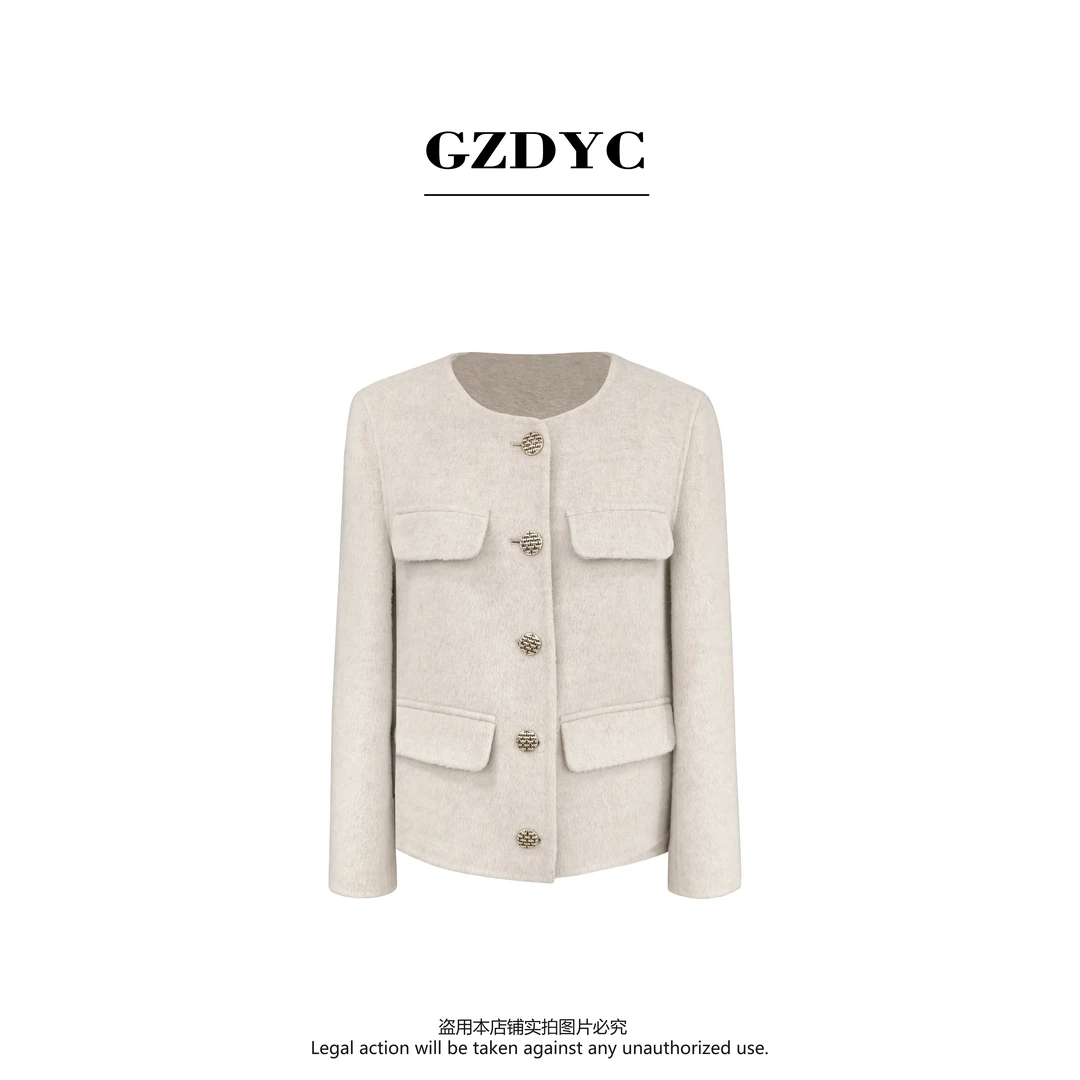 绵羊毛兔毛混纺小香风高质轻奢外套