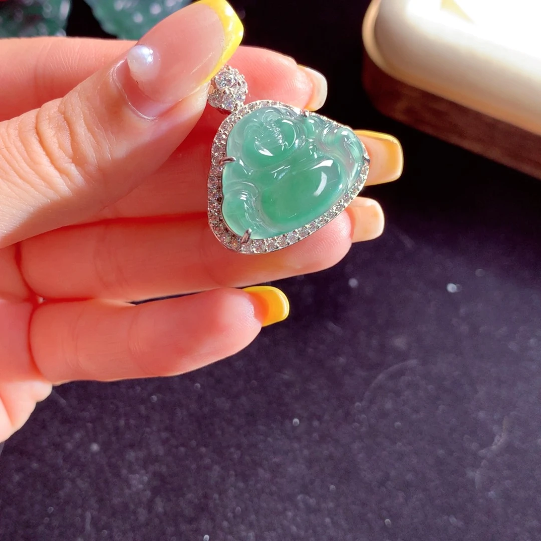 翡翠未镶嵌颈饰天然