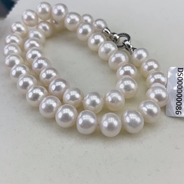 淡水珍珠银S925镶嵌颈饰11➕冷白