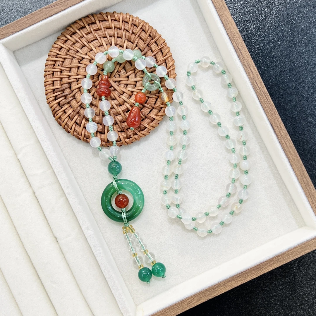 非金属仿水晶项链 XL-489新中式复古百搭时尚流苏个性项链