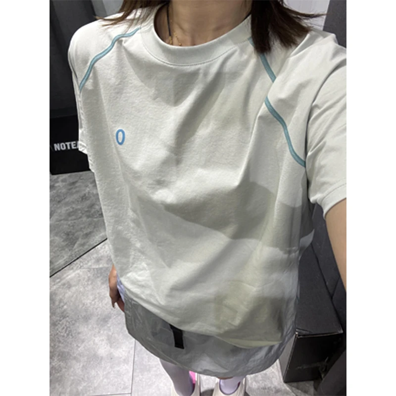 哈苏线拼接防晒速干短袖男夏季户外凉感透气T恤休闲运动骑行半袖