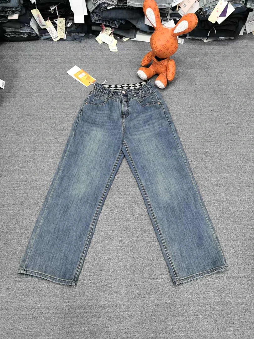 6638 弹力 直筒裤