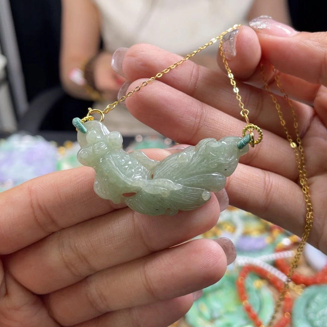 翡翠未镶嵌颈饰代编织