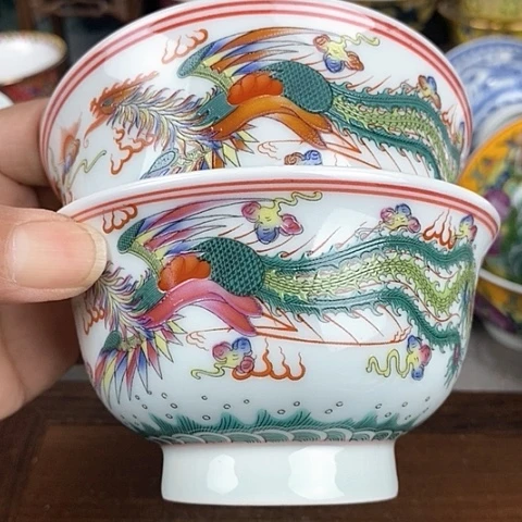 景德镇陶瓷藏式茶碗狼*?
