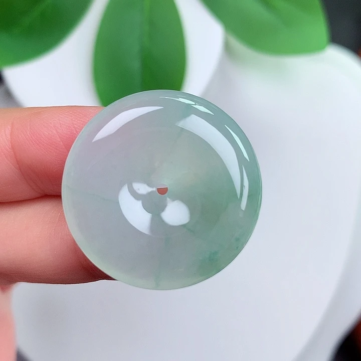 颈饰未镶嵌翡翠平安扣 27.4x6.1mm
