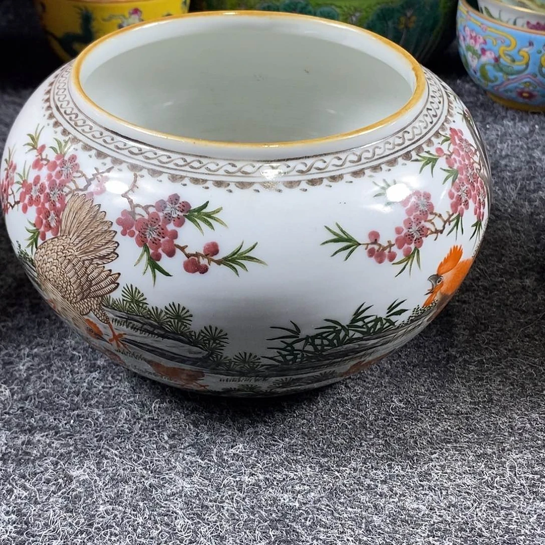 手工手绘陶瓷摆件工艺品如**祥