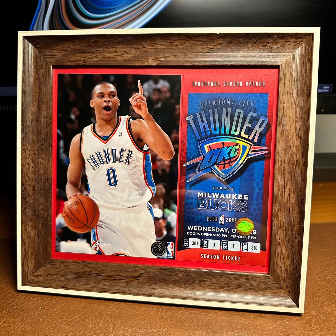 威少威斯布鲁克全明星礼盒纪念球票男友节日礼物生日礼物相框