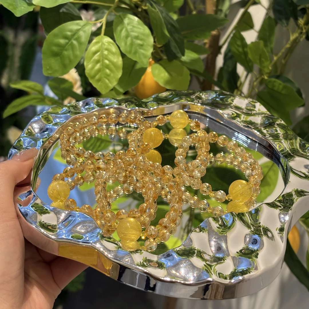 【流光溢彩】黄塔晶华子萤石设计款手串 珠宝多样性 任发一