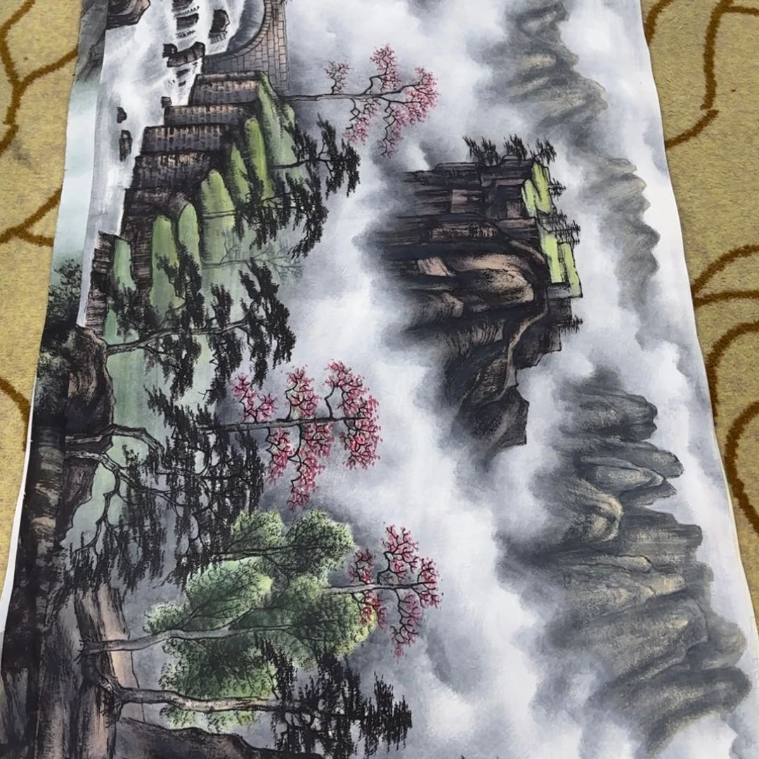 请***吧国画赵福良四尺山水艺