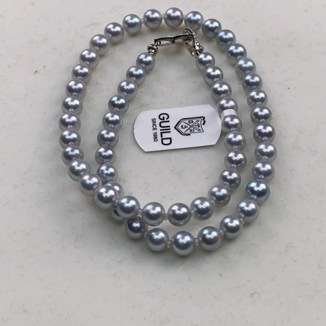 项链银S925镶嵌海水珍珠